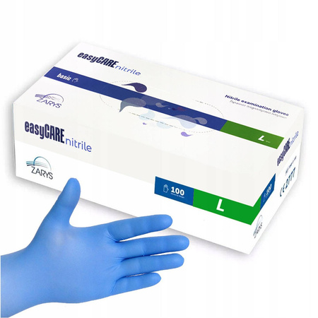 Zarys EasyCare Niebieskie nitrylowe rękawice diagnostyczne, 100szt