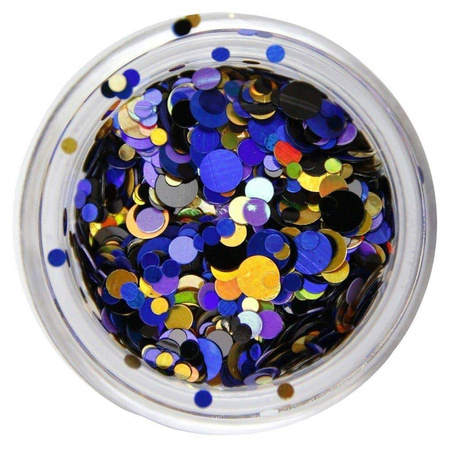 Claresa Confetti 3 Blue drobne okrągłe elementy do zdobień paznokci