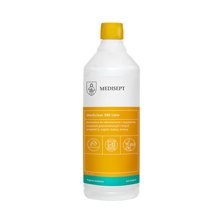 Mediclean 580 Lime koncentrat do odkamieniania zmywarek i innych urządzeń, 1l