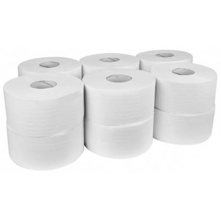 Papier toaletowy Vella celuloza 2 warstwy Jumbo biały 500, 100mb do podajników - 1szt